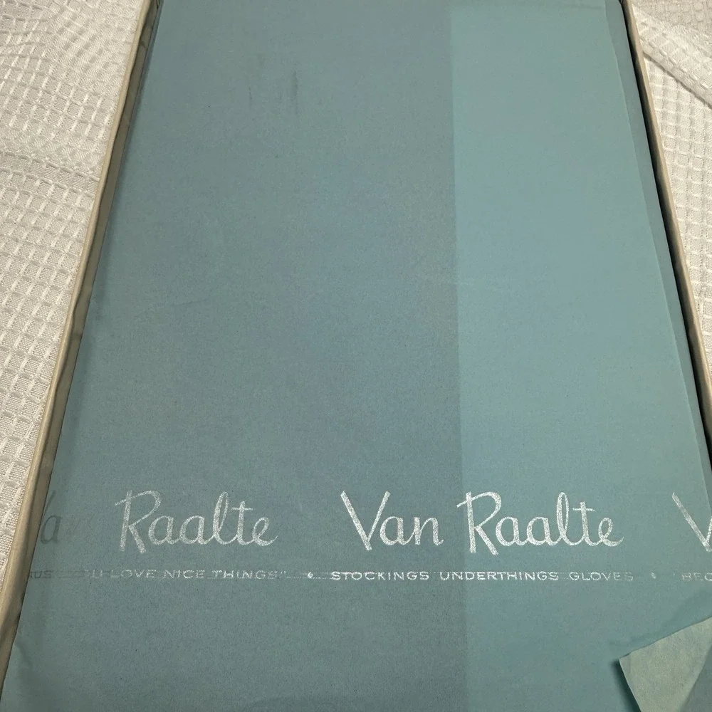 Vtg 50s VAN RAALTE Mirage Drama 9.5L .30-51 Nylon Hose Stockings Seam New Box